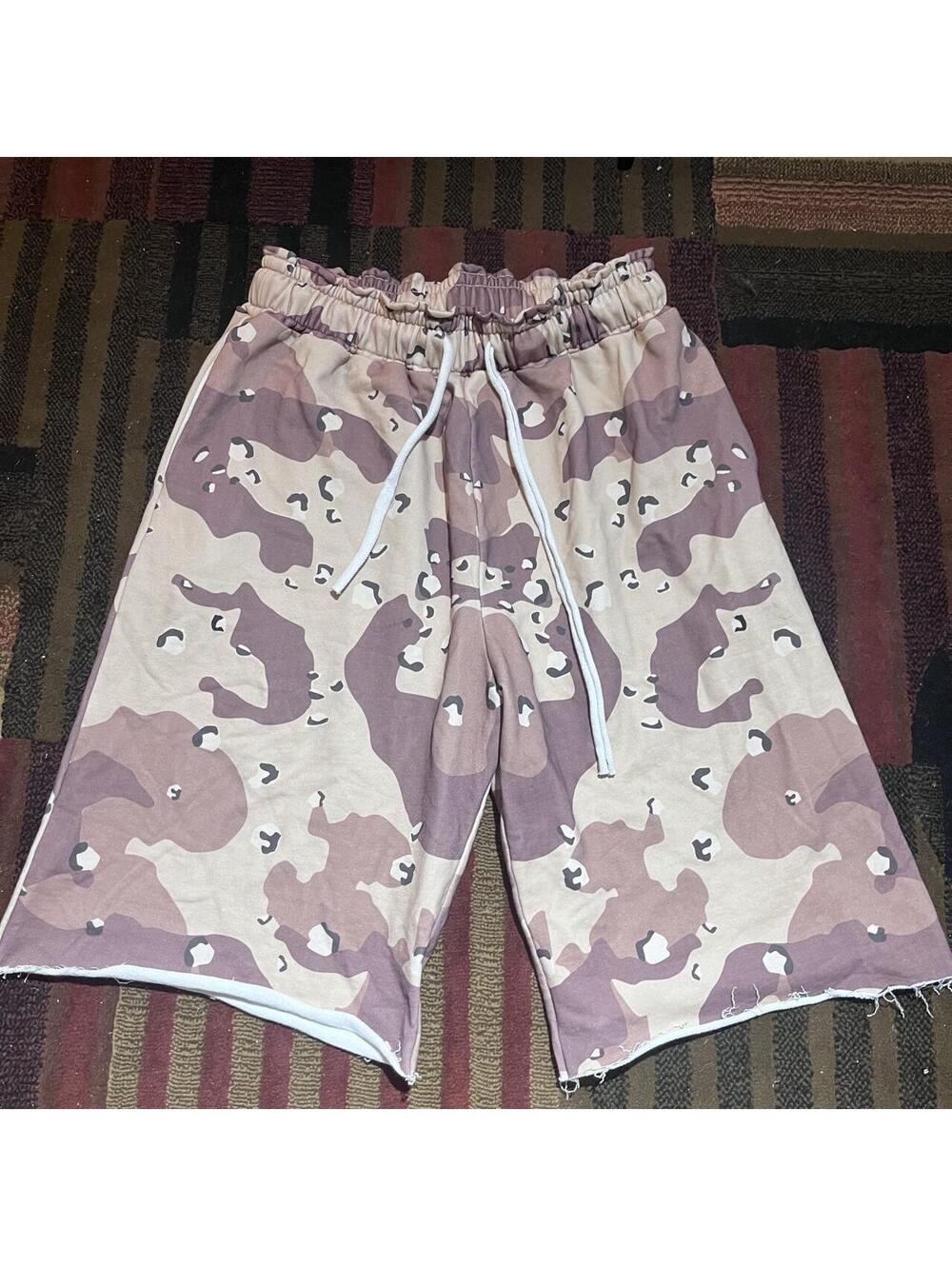 Bravest Studios Men's Brown Chip Camo Baggy Shorts